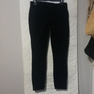 J brand, black corduroy mid rise crop skinny jeans